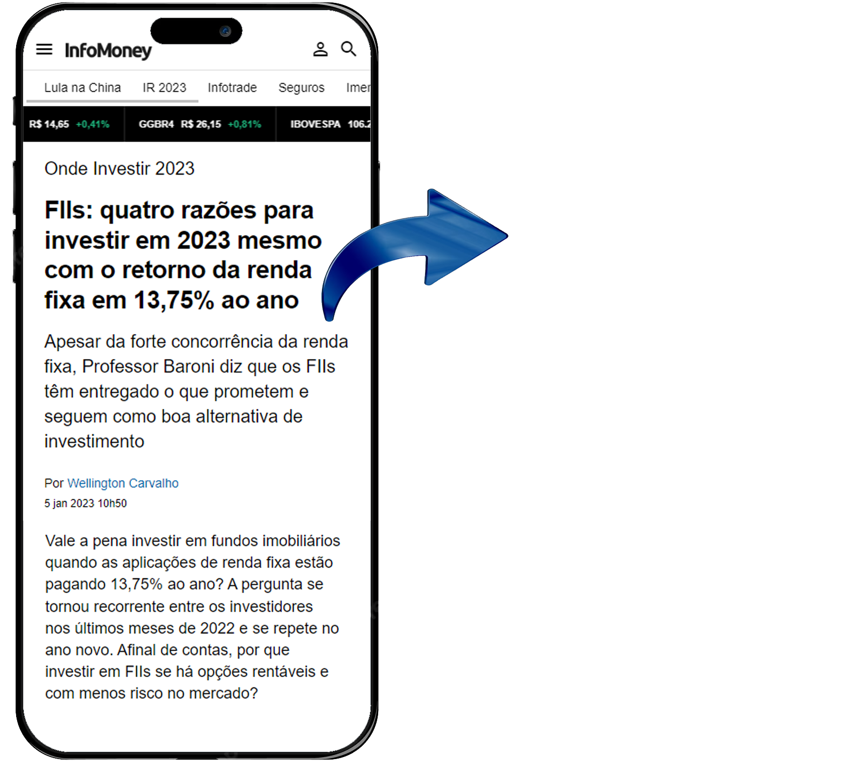 materia infomoney com seta